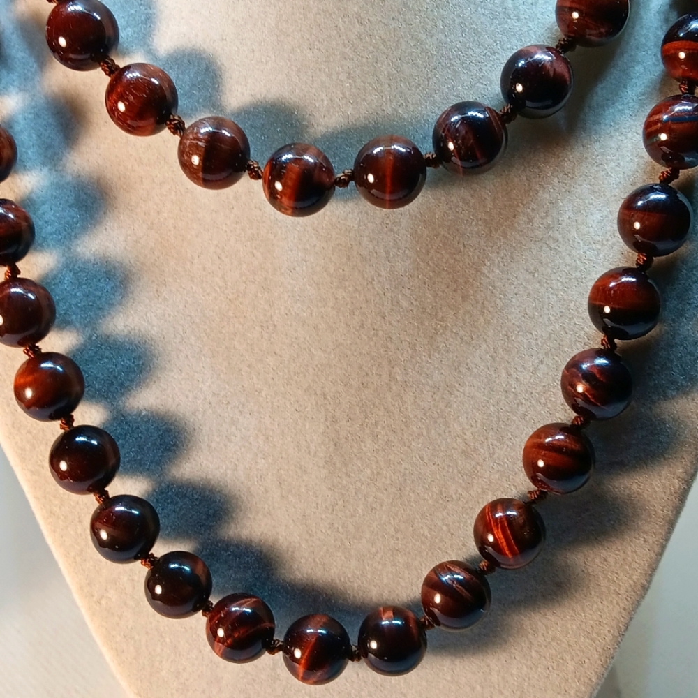 Cat's Eye Extra Long Beaded Necklace for Kitty Rescue
